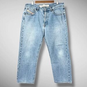Diesel Jeans Mens 34x27 Blue Vintage Cheyenne Button Fly Denim Light Wash Italy‎